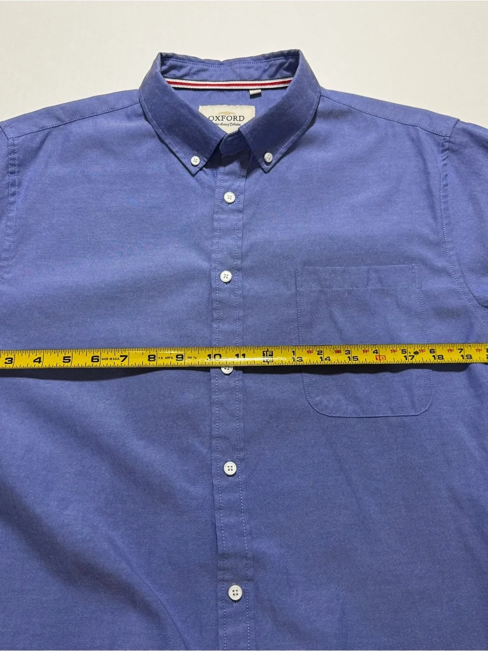 Oxford Men's Luxury Collection Casual Button-Down Shirt in Deep Blue